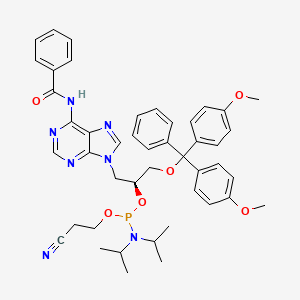 molecular formula C45H50N7O6P B13724735 N-Benzoyl-9-[(S)-2-[[(diisopropylamino)(2-cyanoethoxy)phosphino]oxy]-3-[(4,4'-dimethoxytrityl)oxy]propyl]-9H-purine-6-amine 