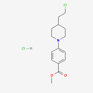 molecular formula C15H21Cl2NO2 B13724739 Methyl 4-[4-(2-Chloroethyl)-1-piperidyl]benzoate Hydrochloride 