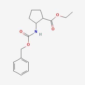 molecular formula C16H21NO4 B13724823 Ethyl 2-(phenylmethoxycarbonylamino)cyclopentane-1-carboxylate 