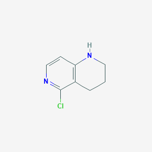 molecular formula C8H9ClN2 B1372489 5-Chloro-1,2,3,4-tetrahydro-1,6-naphthyridine CAS No. 98490-61-0