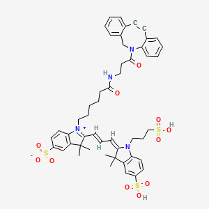 molecular formula C50H54N4O11S3 B13724891 Sulfo-Cy3 DBCO 