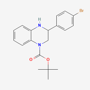 molecular formula C19H21BrN2O2 B1372490 Tert-butyl 3-(4-bromophenyl)-1,2,3,4-tetrahydroquinoxaline-1-carboxylate CAS No. 1186194-93-3