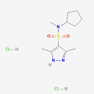 N-cyclopentyl-N,3,5-trimethyl-1H-pyrazole-4-sulfonamide dihydrochloride