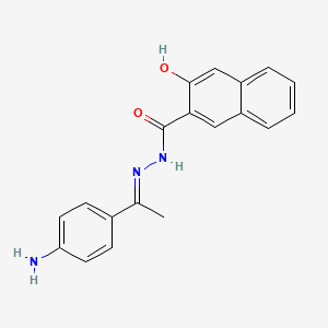 molecular formula C19H17N3O2 B13724930 N'-[1-(4-aminophenyl)ethylidene]-3-hydroxy-2-naphthohydrazide 