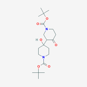 molecular formula C20H34N2O6 B13724937 DI-Tert-butyl 4'-hydroxy-4-oxo-[3,4'-bipiperidine]-1,1'-dicarboxylate 