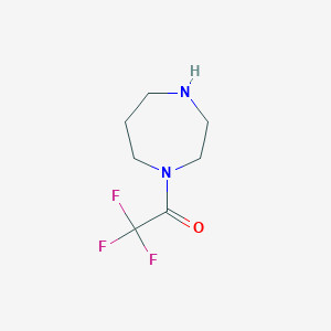 molecular formula C7H11F3N2O B1372520 1-(Trifluoroacetyl)-1,4-diazepane CAS No. 1177329-26-8