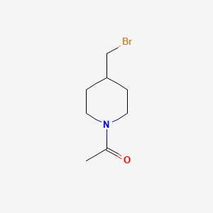 molecular formula C8H14BrNO B1372536 1-(4-Bromomethyl-piperidin-1-yl)-ethanone CAS No. 912482-43-0