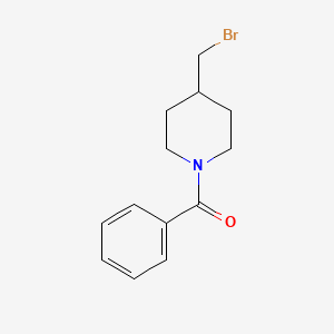 molecular formula C13H16BrNO B1372537 (4-Bromomethyl-piperidin-1-yl)-phenyl-methanone CAS No. 861021-47-8