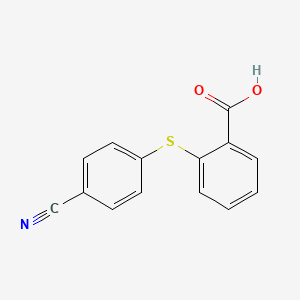 molecular formula C14H9NO2S B1372541 2-[(4-Cyanophenyl)sulfanyl]benzoic acid CAS No. 1019501-60-0