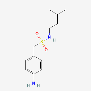 molecular formula C12H20N2O2S B1372543 1-(4-aminophenyl)-N-(3-methylbutyl)methanesulfonamide CAS No. 1036521-58-0