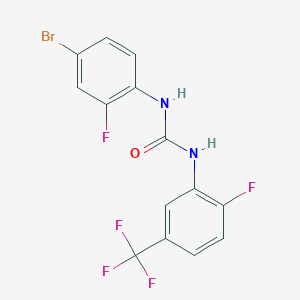 molecular formula C14H8BrF5N2O B13725506 n-(4-Bromo-2-fluorophenyl)-n'-[2-fluoro-5-(trifluoromethyl)phenyl]urea 