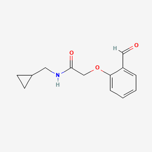 molecular formula C13H15NO3 B1372554 N-(cyclopropylmethyl)-2-(2-formylphenoxy)acetamide CAS No. 1020948-00-8
