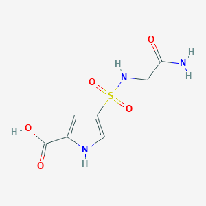 molecular formula C7H9N3O5S B1372574 4-[(carbamoylmethyl)sulfamoyl]-1H-pyrrole-2-carboxylic acid CAS No. 1042623-69-7