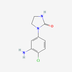 molecular formula C9H10ClN3O B1372583 1-(3-Amino-4-chlorophenyl)imidazolidin-2-one CAS No. 1038282-69-7