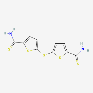 5-[(5-Carbamothioylthiophen-2-yl)sulfanyl]thiophene-2-carbothioamide