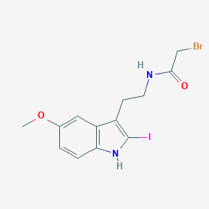 molecular formula C13H14BrIN2O2 B137259 N-Bromoacetyl-2-iodo-5-methoxytryptamine CAS No. 136669-49-3