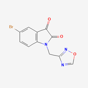 5-bromo-1-(1,2,4-oxadiazol-3-ylmethyl)-2,3-dihydro-1H-indole-2,3-dione