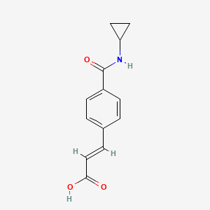 3-[4-(Cyclopropylcarbamoyl)phenyl]prop-2-enoic acid