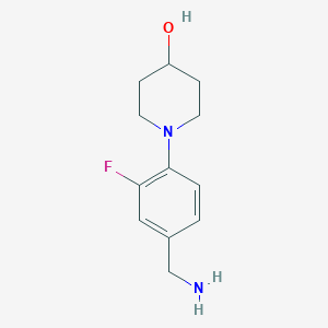 1-[4-(Aminomethyl)-2-fluorophenyl]piperidin-4-ol