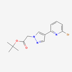 molecular formula C14H16BrN3O2 B13726295 tert-Butyl 2-(4-(6-bromopyridin-2-yl)-1H-pyrazol-1-yl)acetate 