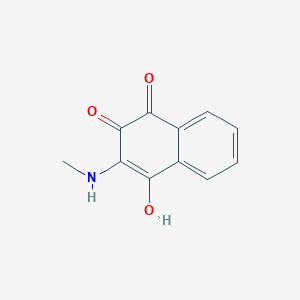 molecular formula C11H9NO3 B137263 2-Hydroxy-3-(methylamino)naphthalene-1,4-dione CAS No. 145294-67-3