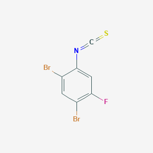 molecular formula C7H2Br2FNS B13726483 2,4-Dibromo-5-fluorophenyl isothiocyanate 