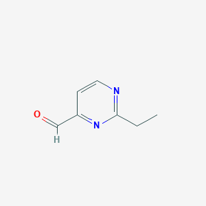 molecular formula C7H8N2O B1372650 2-Ethyl-4-pyrimidinecarbaldehyde CAS No. 1092299-36-9