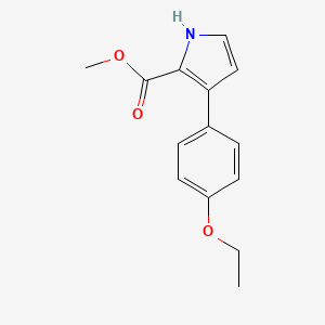 molecular formula C14H15NO3 B13726546 Methyl 3-(4-Ethoxyphenyl)-1H-pyrrole-2-carboxylate 