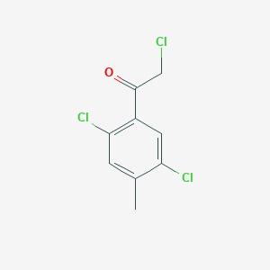 molecular formula C9H7Cl3O B13726563 2',5'-Dichloro-4'-methylphenacyl chloride 