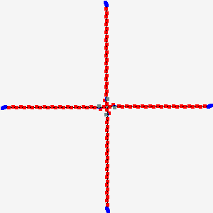 molecular formula C209H412N16O100 B13726574 Tetra-(amido-PEG23-azide) 