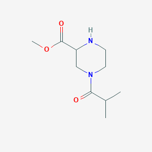 molecular formula C10H18N2O3 B13726659 Methyl 4-isobutyrylpiperazine-2-carboxylate 
