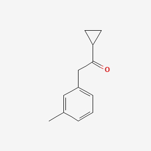 molecular formula C12H14O B1372666 1-Cyclopropyl-2-(3-methylphenyl)ethan-1-one CAS No. 56594-98-0