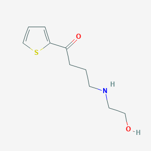 molecular formula C10H15NO2S B137267 1-Butanone, 4-((2-hydroxyethyl)amino)-1-(2-thienyl)- CAS No. 141809-39-4
