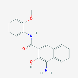 molecular formula C18H16N2O3 B1372671 4-amino-3-hydroxy-N-(2-methoxyphenyl)-2-naphthamide CAS No. 23342-49-6