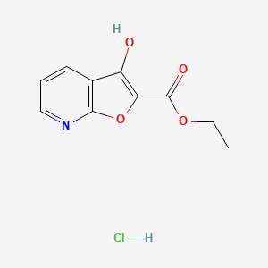 molecular formula C10H10ClNO4 B13726711 Ethyl 3-hydroxyfuro[2,3-b]pyridine-2-carboxylate hydrochloride 
