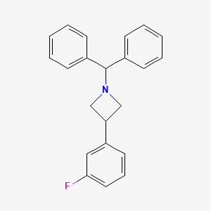 molecular formula C22H20FN B13726725 3-(3-Fluorophenyl)-1-benzhydryl azetidine 