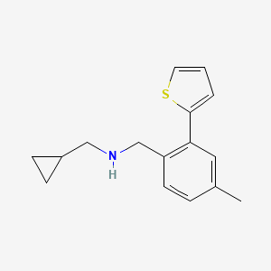 molecular formula C16H19NS B13726739 Cyclopropylmethyl-(4-methyl-2-thiophen-2-ylbenzyl)-amine 
