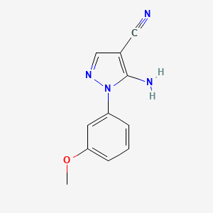 molecular formula C11H10N4O B1372674 5-Amino-1-(3-methoxyphenyl)-1h-pyrazole-4-carbonitrile CAS No. 650628-66-3