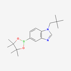 molecular formula C18H27BN2O2 B13726752 1-Neopentyl-5-(4,4,5,5-tetramethyl-1,3,2-dioxaborolan-2-yl)-1H-benzo[d]imidazole 