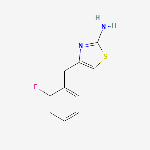 molecular formula C10H9FN2S B1372676 4-[(2-Fluorophenyl)methyl]-1,3-thiazol-2-amine CAS No. 1087784-76-6