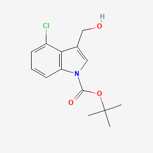 molecular formula C14H16ClNO3 B1372678 tert-Butyl 4-chloro-3-(hydroxymethyl)-1H-indole-1-carboxylate CAS No. 914349-01-2