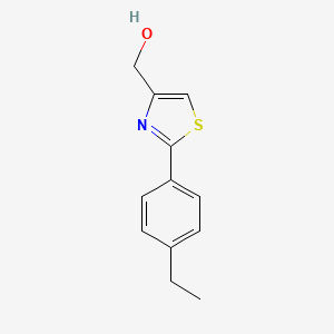 molecular formula C12H13NOS B1372679 [2-(4-Ethyl-phenyl)-thiazol-4-YL]-methanol CAS No. 885280-43-3
