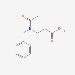 molecular formula C12H15NO3 B1372683 3-(N-benzylacetamido)propanoic acid CAS No. 1181590-67-9