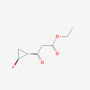 molecular formula C8H11FO3 B13726853 trans-Ethyl-(2-fluorocyclopropyl)-3-oxopropanoate 