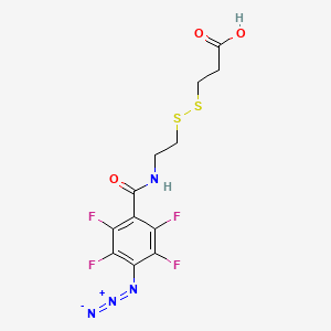 molecular formula C12H10F4N4O3S2 B13726905 4-Azide-TFP-Amide-SS-propionic acid 