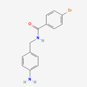 N-[(4-aminophenyl)methyl]-4-bromobenzamide