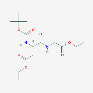 molecular formula C15H26N2O7 B13726934 Ethyl 3-(Boc-amino)-4-[(2-ethoxy-2-oxoethyl)amino]-4-oxobutyrate 