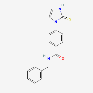 molecular formula C17H15N3OS B1372702 N-benzyl-4-(2-thioxo-2,3-dihydro-1H-imidazol-1-yl)benzamide CAS No. 1146289-95-3