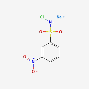 molecular formula C6H4ClN2NaO4S B13727054 N-chloro-3-nitro-N-sodiobenzene-1-sulfonamide 