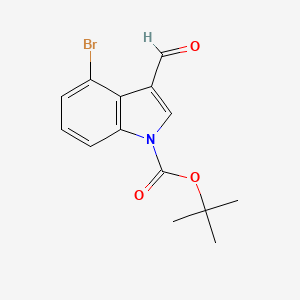 molecular formula C14H14BrNO3 B1372707 1-Boc-4-Bromo-3-formylindole CAS No. 303041-88-5